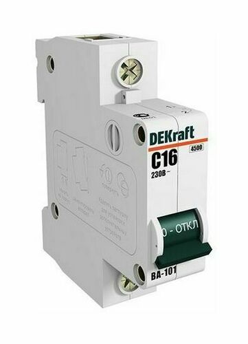 Автоматический выключатель DEKraft ВА-101 1P 4А C 4.5кА