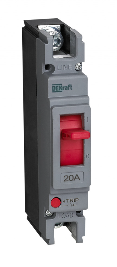 Силовой автоматический выключатель Dekraft 1P 20A 20кА