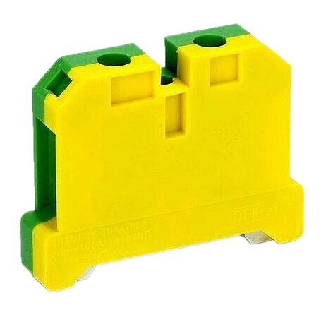 ЗН101-16-100A-PEN  Клеммник наборный DEKraft 100A 3-16 мм² (жёлто-зелёный)
