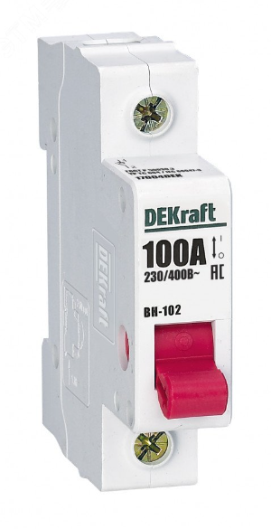 Выключатель-разъединитель Dekraft 1п 100А ВН-102 купить с доставкой по РФ