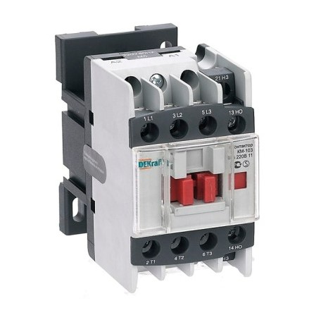 Контактор Dekraft КМ-103 3P 9А 24В 1НО+1НЗ