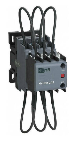 Контактор конденсаторый DEKraft 20кВАр, 220/230В, AC6b, 2НЗ серии КМ-102-CAP