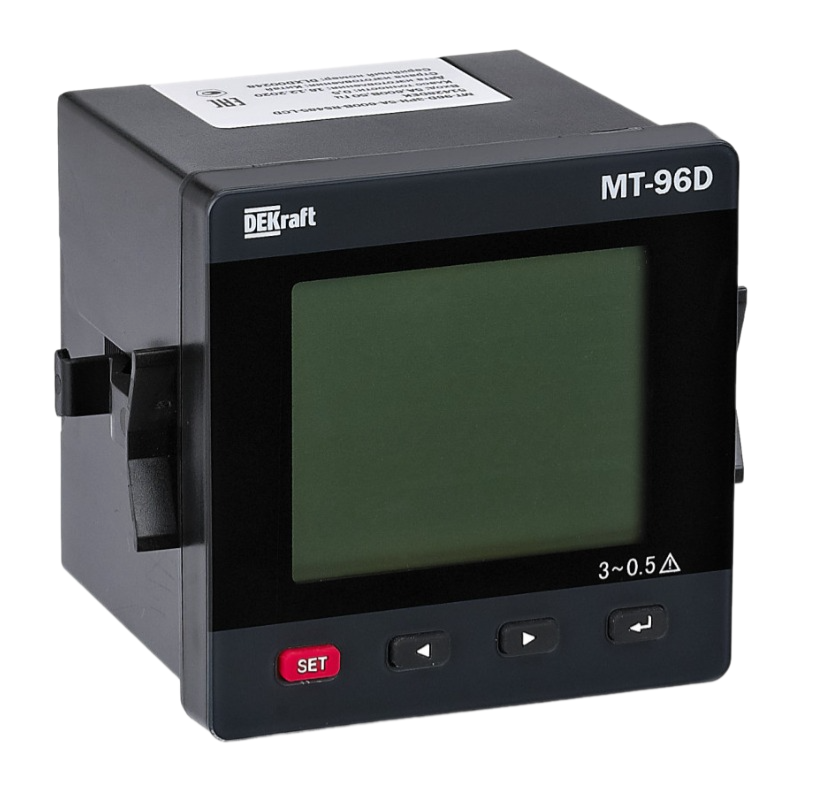 Мультиметр цифровой Dekraft МТ-72D 3ф вх. 600В 5А RS-485 72х72мм LCD-дисплей