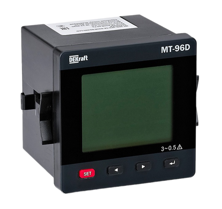 Мультиметр цифровой Dekraft МТ-96D 3ф вх. 600В 5А RS-485 96х96мм LCD-дисплей