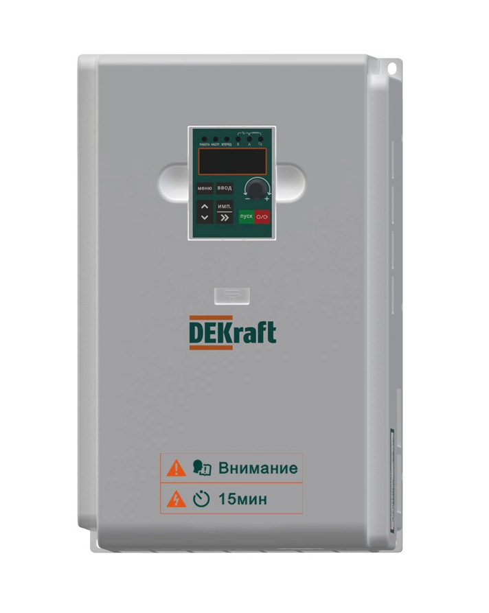 Преобразователь частоты Dekraft DEKV060-11кВт 3 фазы 380В с тормозным модулем