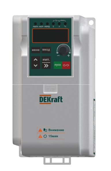 Преобразователь частоты Dekraft DEKV060-0.4кВт 1 фаза 220В