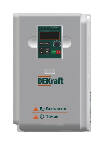 Преобразователь частоты Dekraft DEKV060-3.7кВт 3 фазы 380В с торм. Модулем