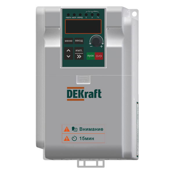Преобразователь частоты Dekraft DEKV060-2.2кВт 220В с торм. модулем