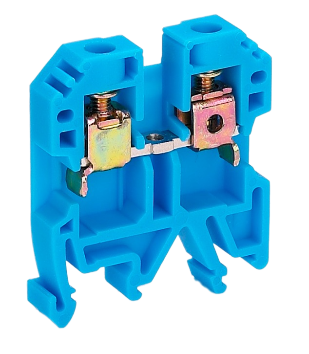 ЗН101-6-50A-08 Клеммник наборный DEKraft 50A 1-6 мм² (синий)