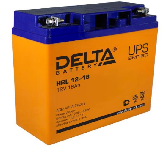 Аккумуляторная батарея для ИБП Delta Battery HR 12-18 купить с доставкой по РФ