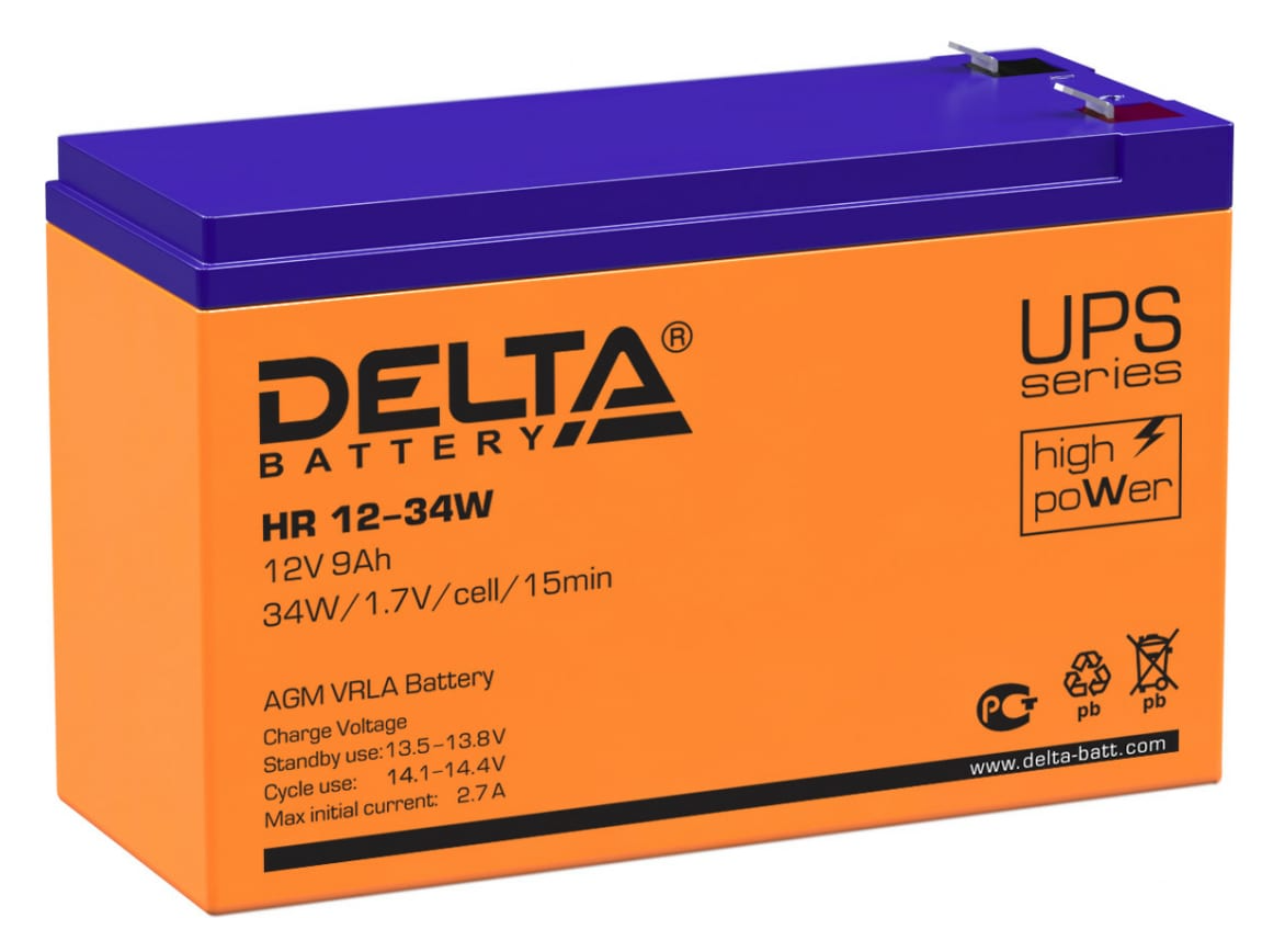 Аккумулятор DELTA Battery HR 12В 9Ач