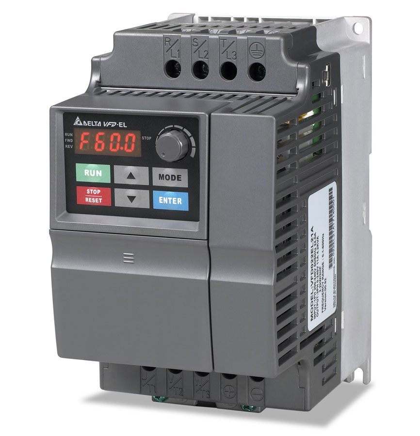 Частотный преобразователь Delta Electronics (3.7кВт 3ф 400В) встроенный фильтр ЭМС VFD037EL43A