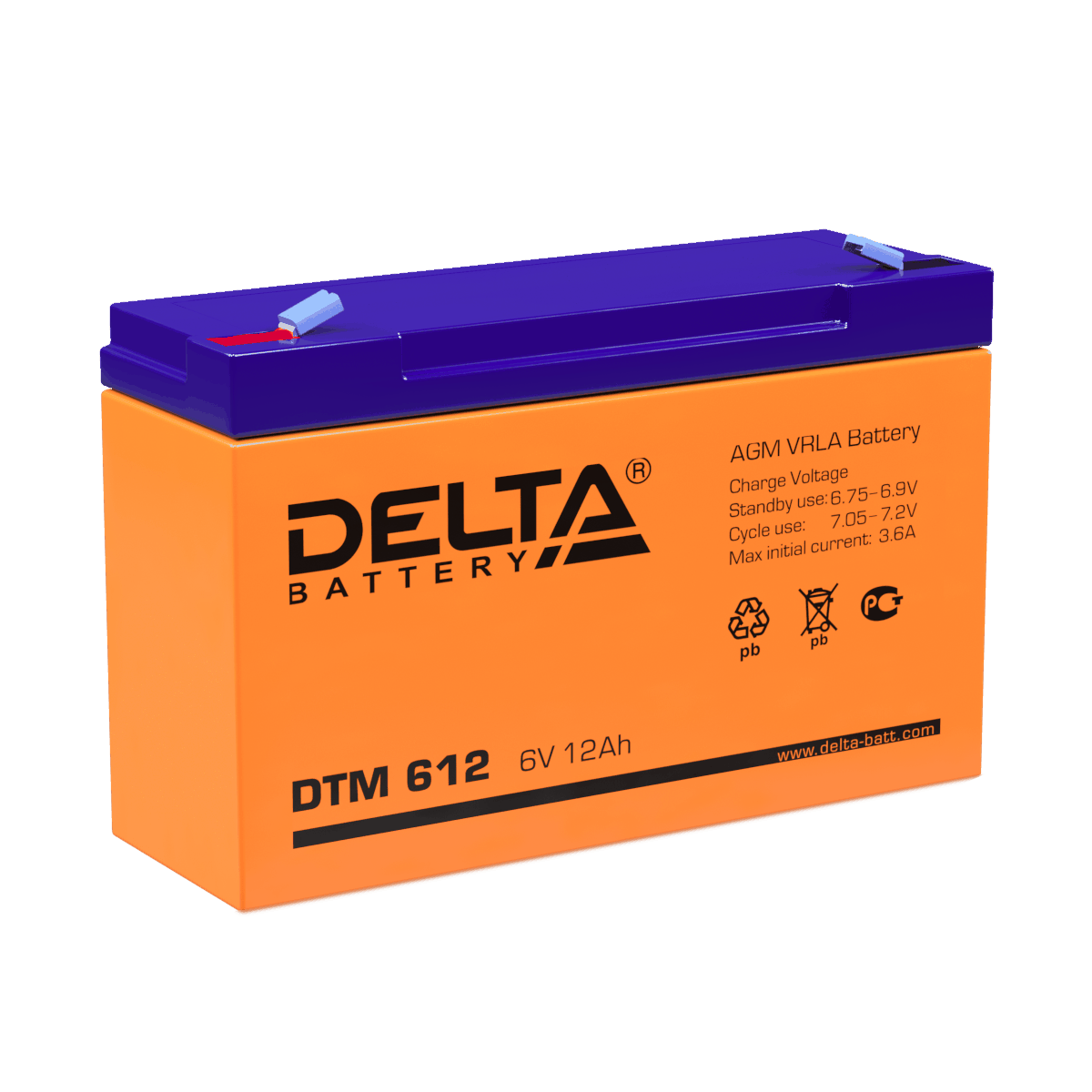   Аккумуляторная батарея общего применения Delta DTM 612 