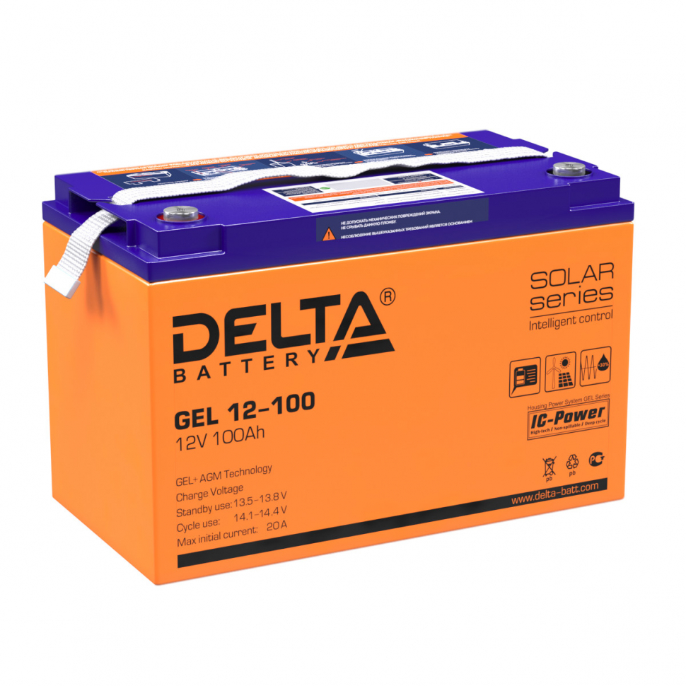 Аккумуляторная батарея для ИБП гелевый Delta GEL 12-100 купить с доставкой по РФ