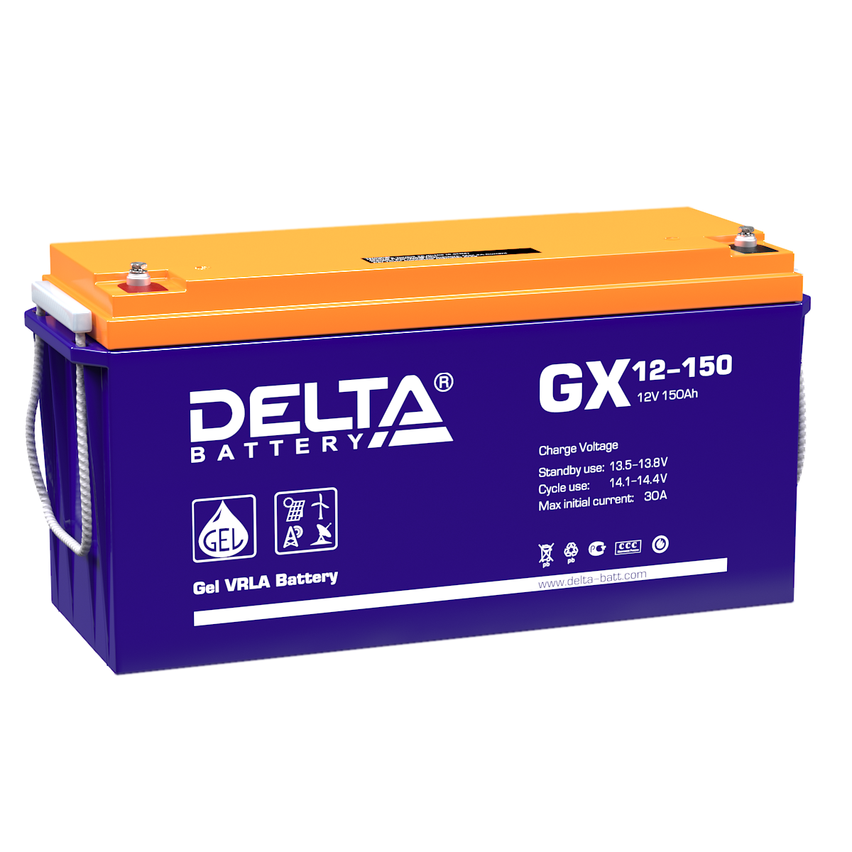   Аккумуляторная батарея для ИБП гелевый Delta GX 12-150  купить с доставкой по РФ