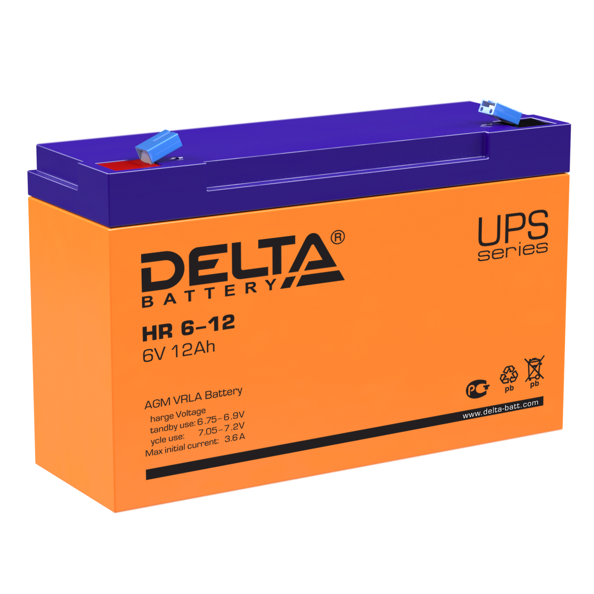Аккумуляторная батарея для ИБП Delta HR 6-12 купить с доставкой по РФ