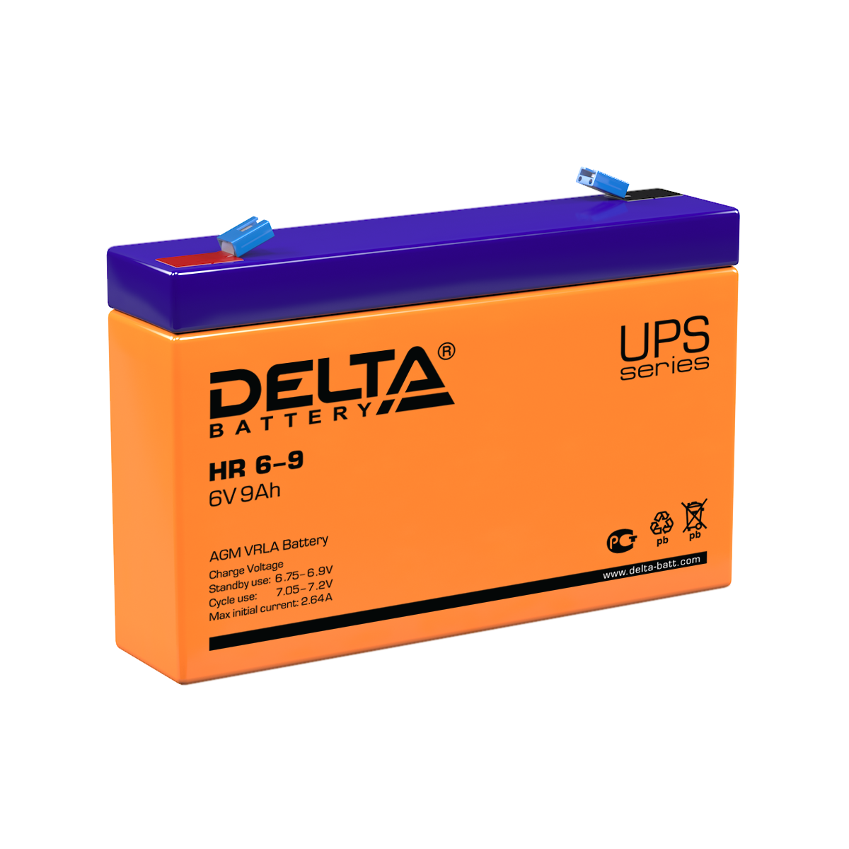 Аккумуляторная батарея для ИБП Delta HR 12-7.2 12В 7.2 Ач