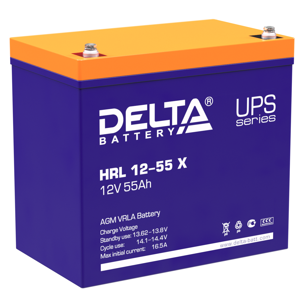   Аккумуляторная батарея для ИБП Delta HRL 12-33 X  купить с доставкой по РФ