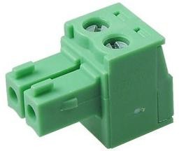 Клеммник Dinkle EC381V 2 контакта, "гнездо", шаг 3.81 мм, под винт, 300В/8А, зелёный