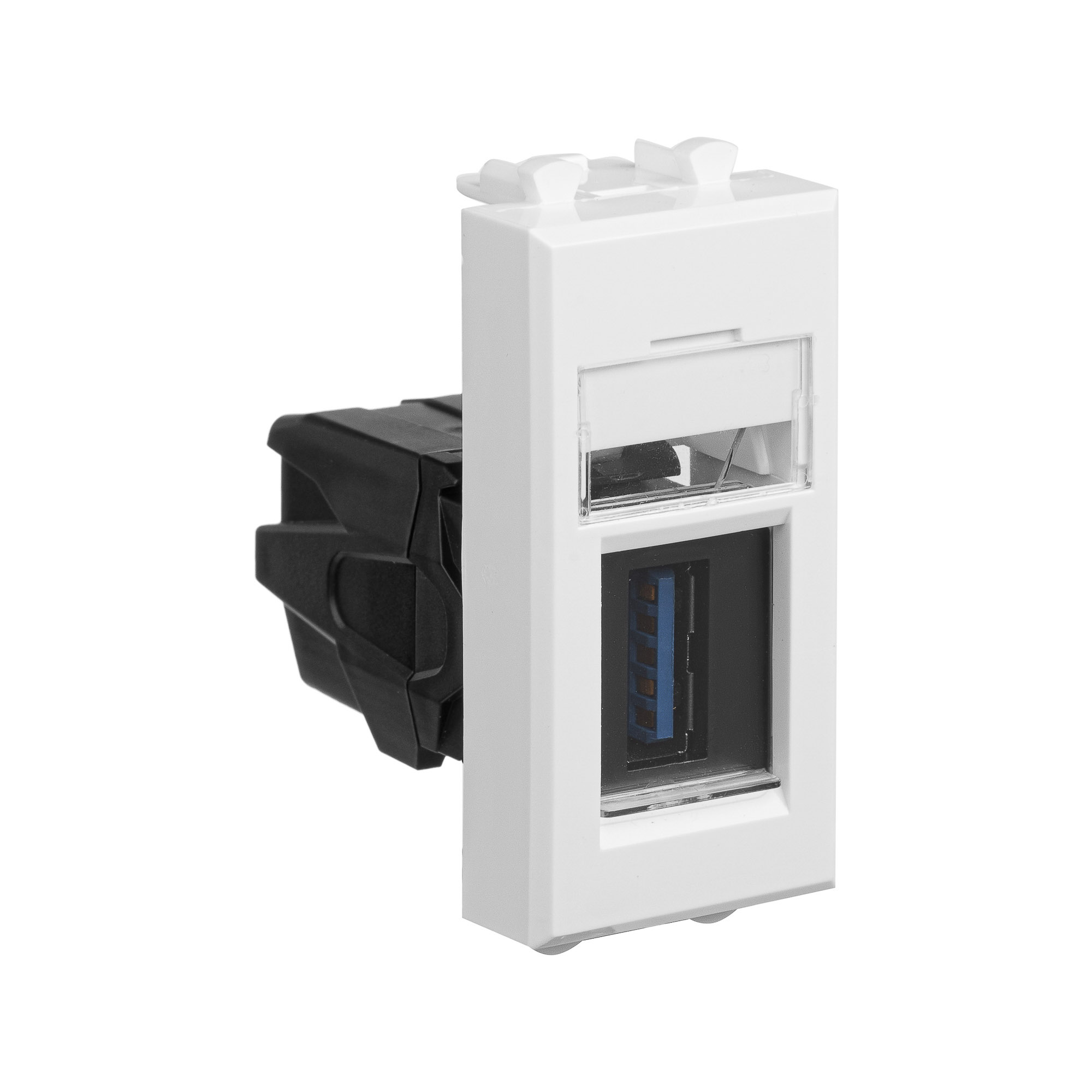 Розетка модульная DKC Avanti USB 3.0 1 модуль тип А-А белое облако купить с доставкой по РФ