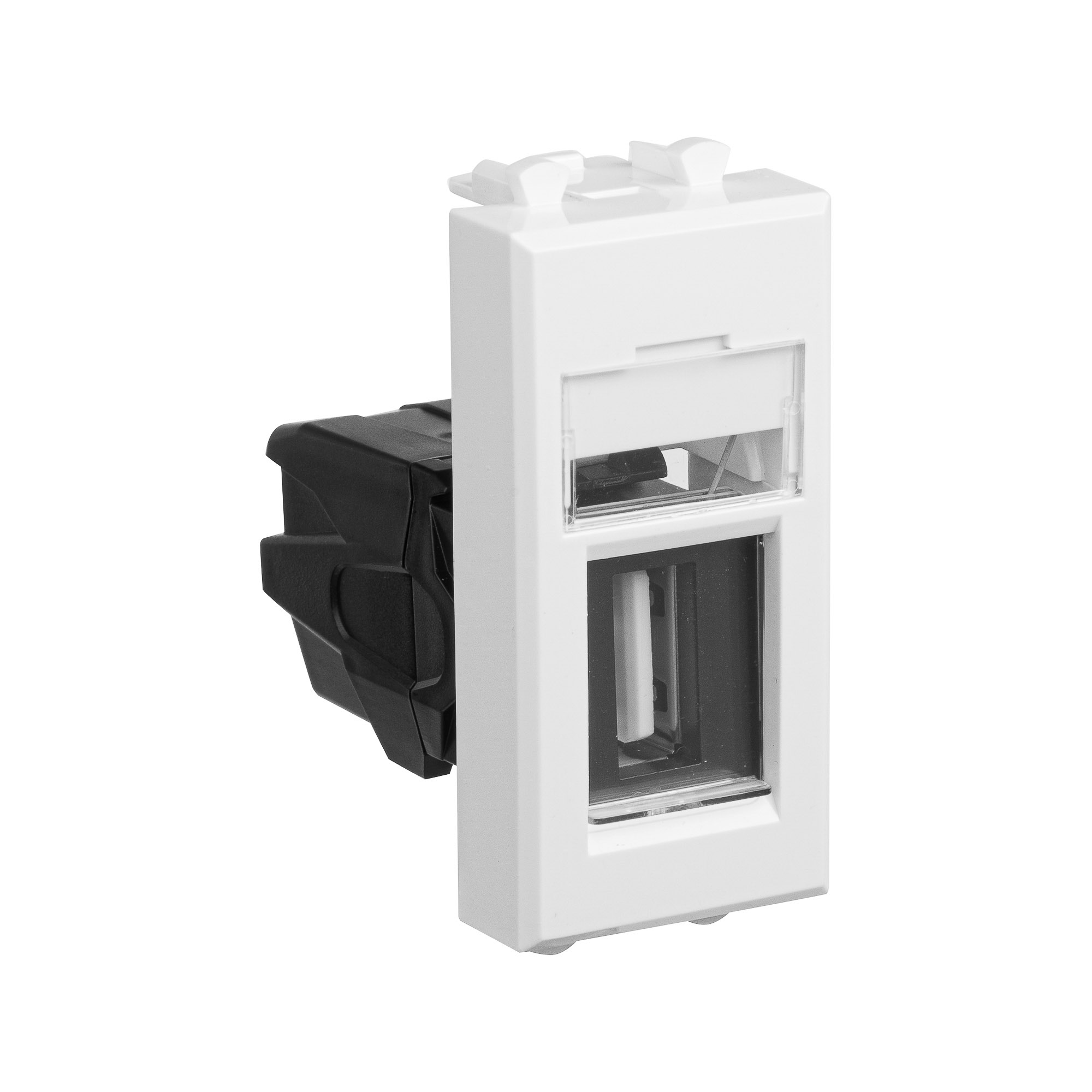 Розетка USB 2.0 DKC Avanti модульная 1 модуль тип А-А белое облако купить с доставкой по РФ