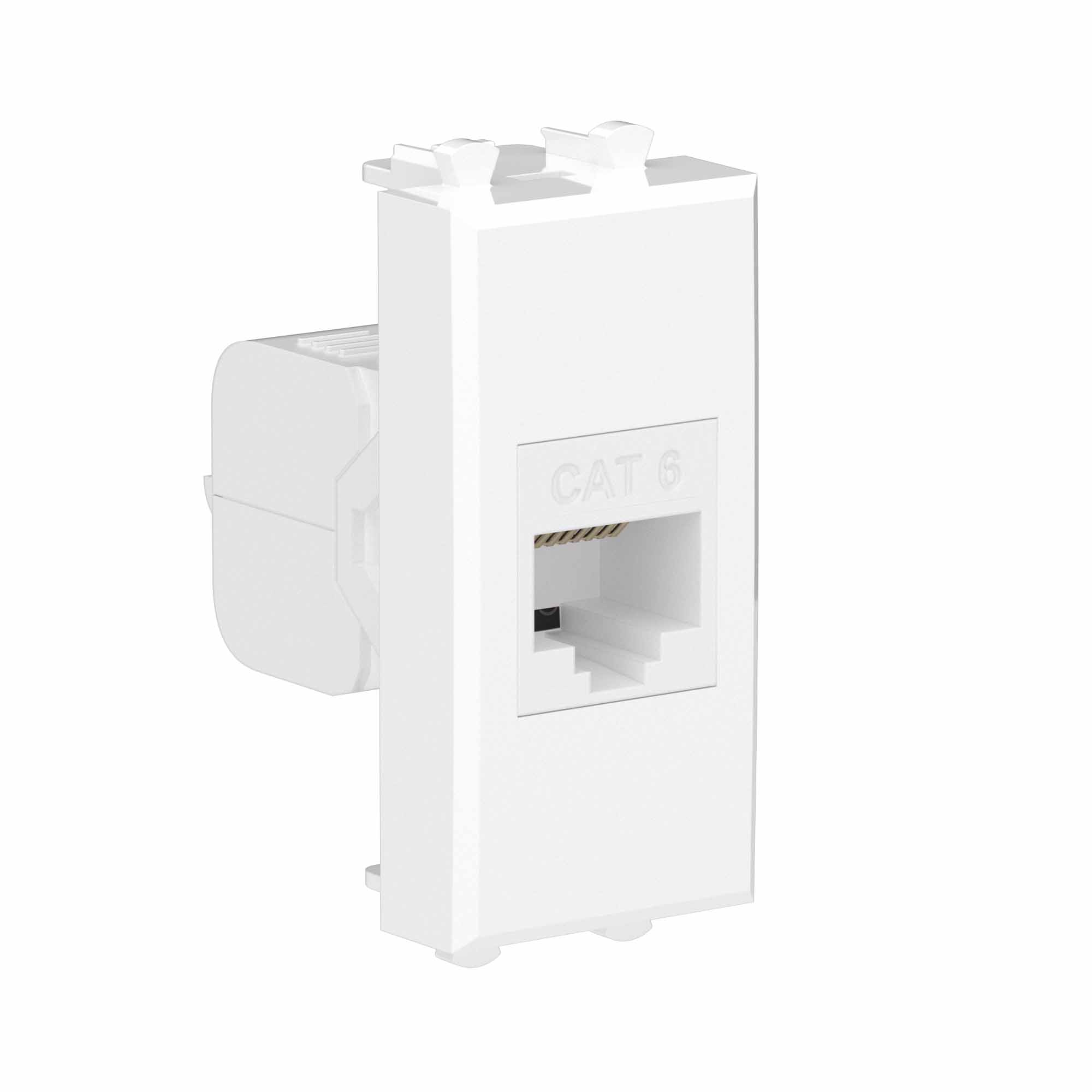 Розетка компьютерная DKC 1мод. Avanti "Белое облако" RJ45 кат.6 без шторок модульная механизм