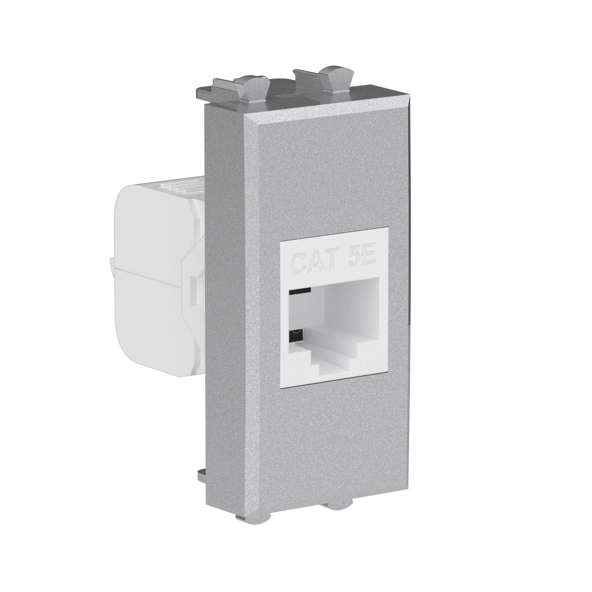 Компьютерная розетка DKC Avanti RJ-45 без шторки модульная, кат.5е, ''Avanti'', Закаленная сталь, 1 модуль купить с доставкой по РФ