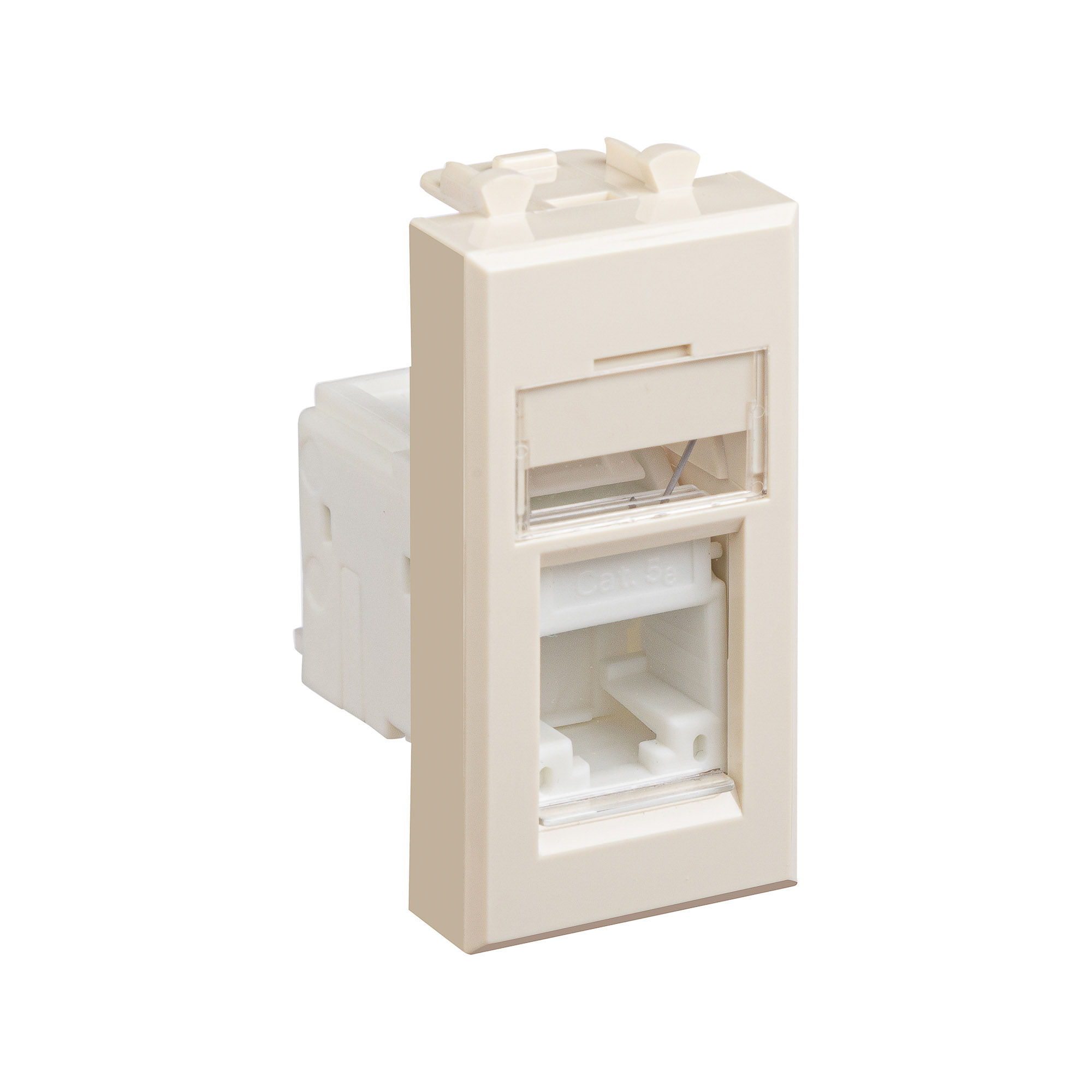 Розетка RJ45 компьютерная модульная DKC Avanti 1 модуль кат.5е ванильная дымка купить с доставкой по РФ