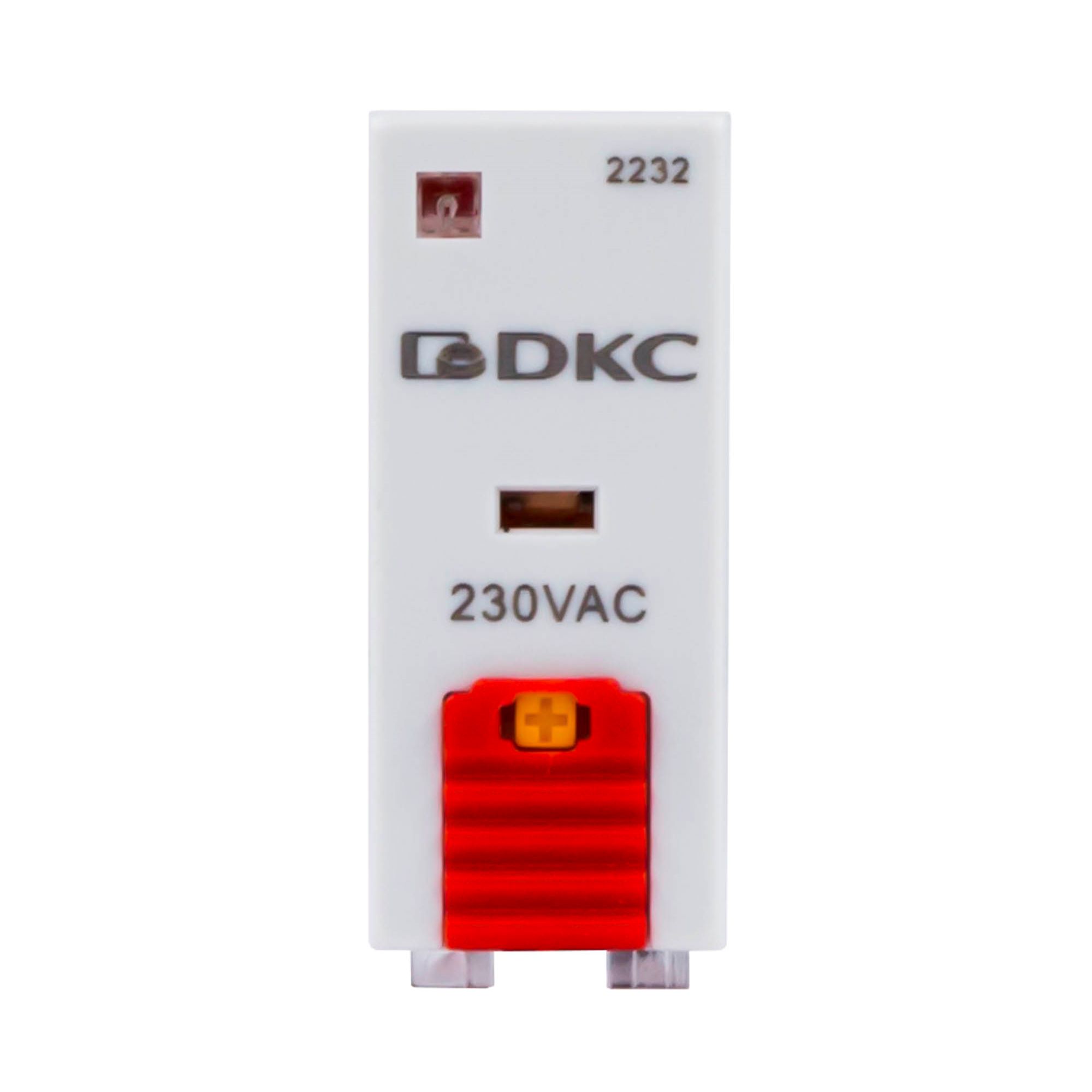 Реле DKC миниатюрное промышленное 2CO ком. ток 8А AgSnO2 напряжение 230V AC опция: тест-кнопка+светодиод