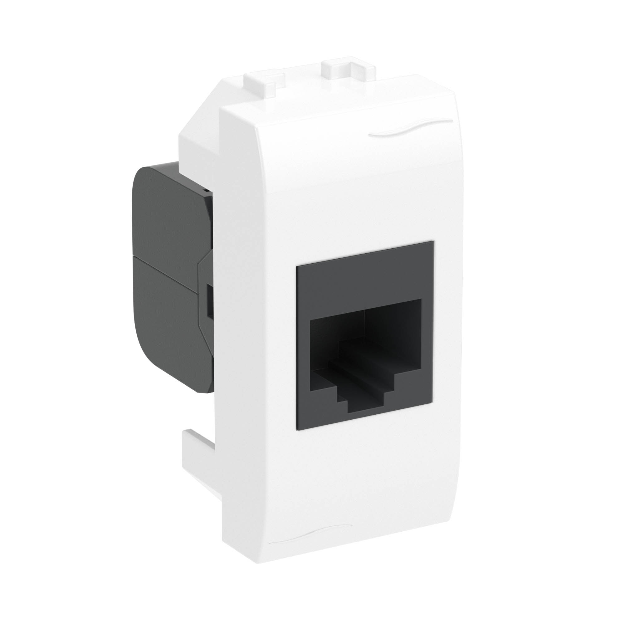 Розетка компьютерная DKC BRAVA RJ45 (разъем PcNet) 1 модуль категория 5е белая