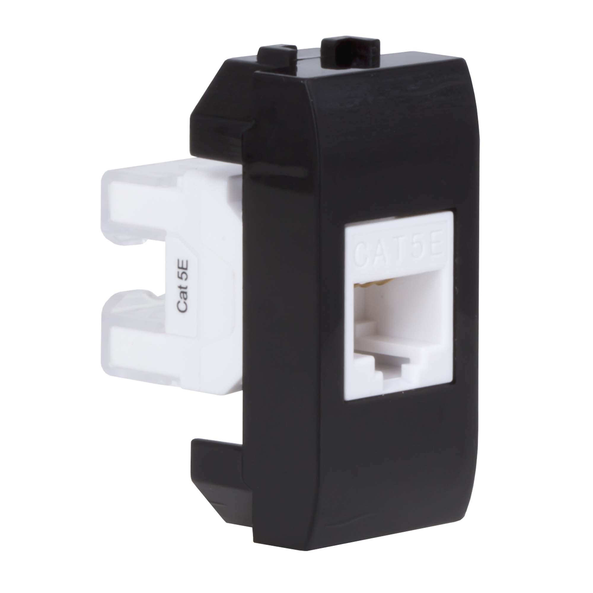 Розетка компьютерная DKC BRAVA RJ45 (разъем PcNet) 1 модуль категория 5е черная