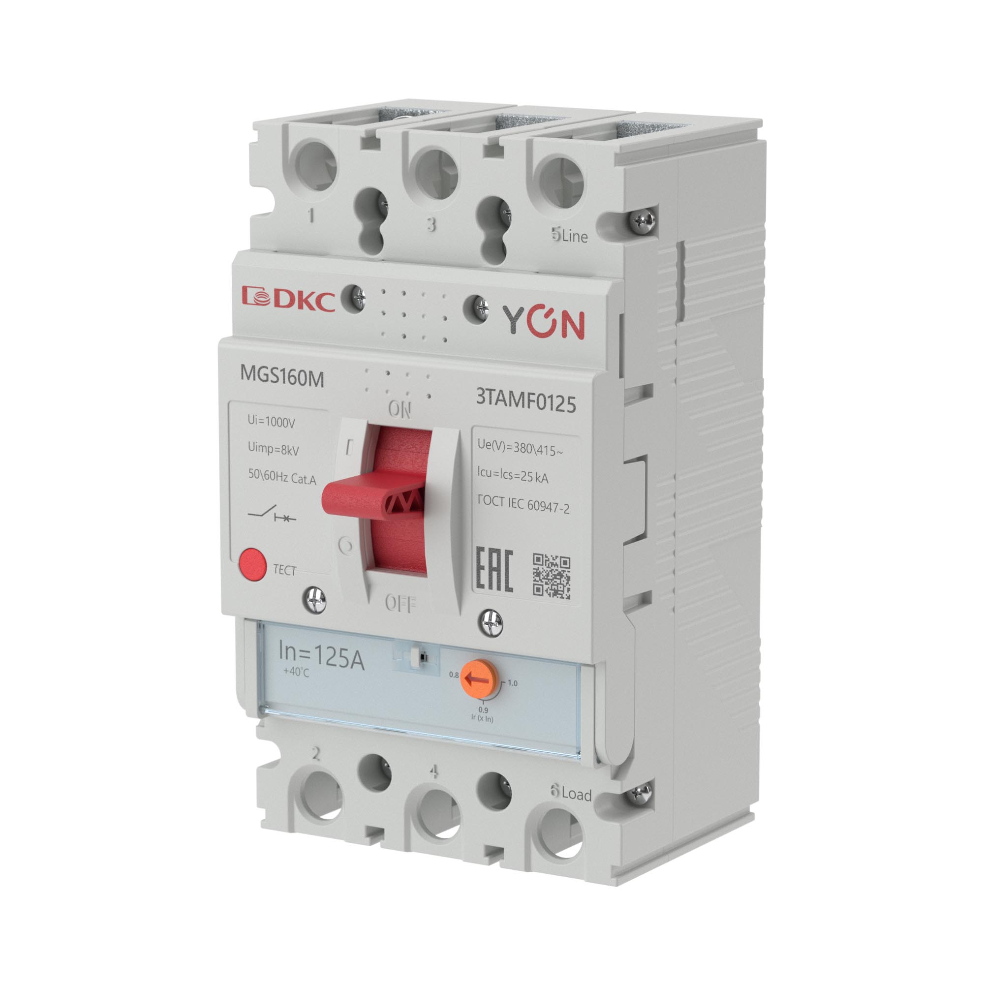 Автоматический выключатель DKC YON MGS160 3P 128-160A 25kA