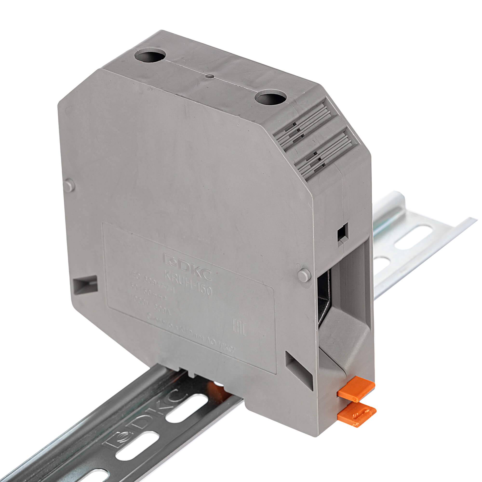 клемма проходная винтовой зажим 2 точки подключения 150кв.мм KRUH-150 купить с доставкой по РФ