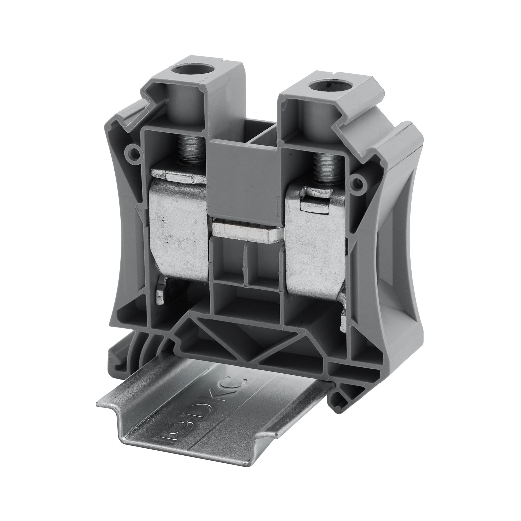 Клемма DKC проходная, винтовой зажим, 2 точки подключения, 35 кв.мм, серая купить с доставкой по РФ