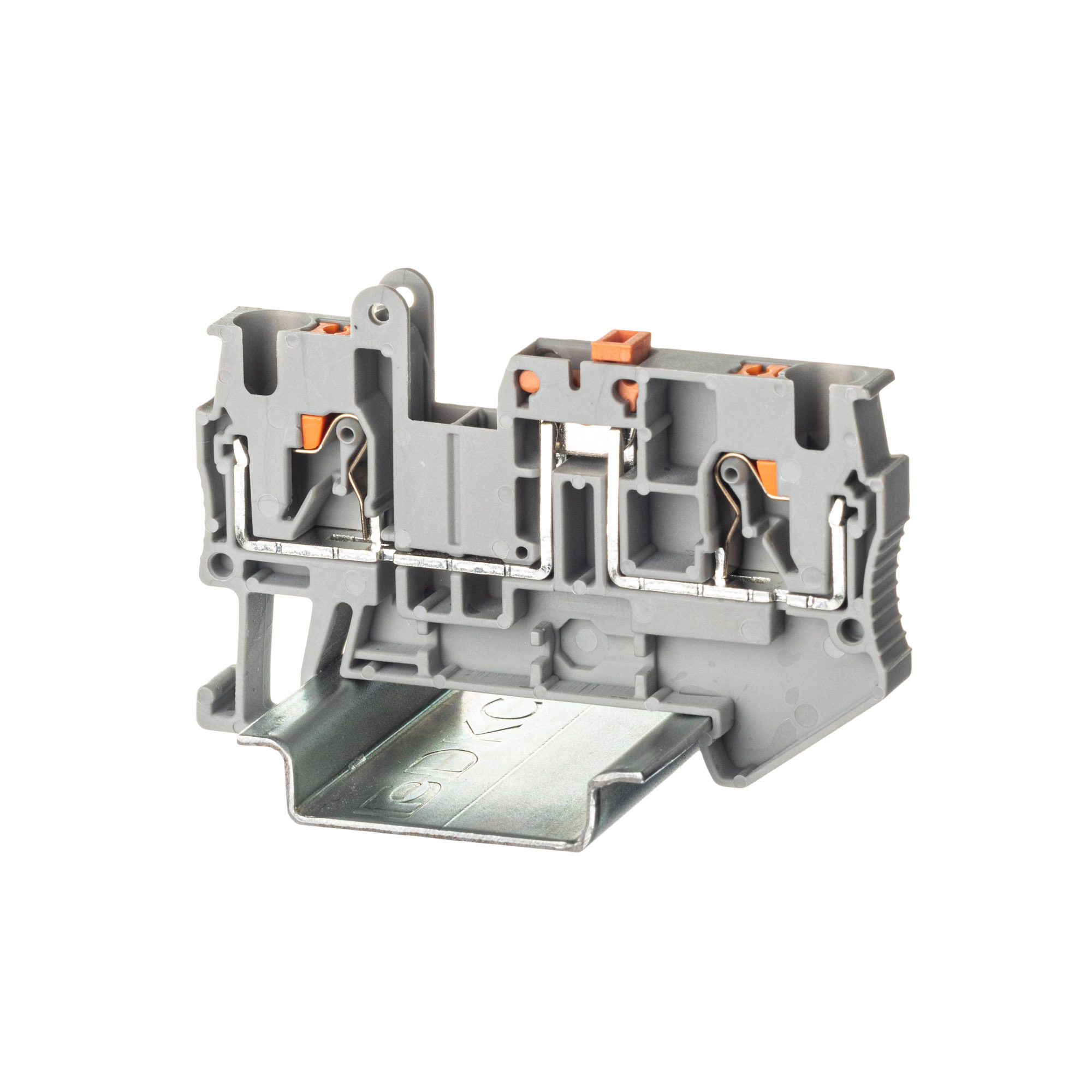 Клемма DKC с размыкателем зажим push-in 2 точки подключения 4кв.мм сер. купить с доставкой по РФ