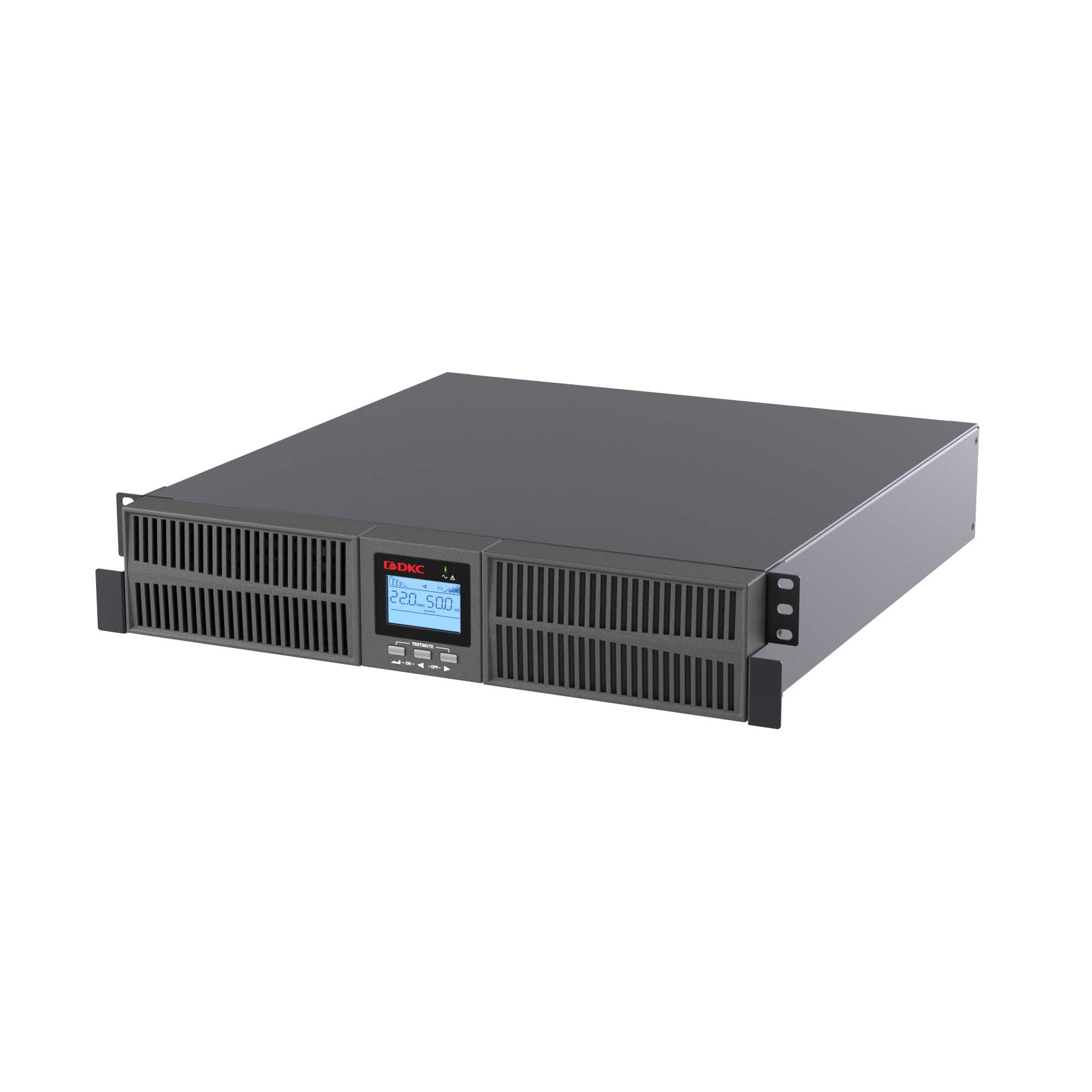 Источник бесперебойного питания DKC Онлайн Small Rackmount, 2000 ВА/1800 Вт, 1/1, 8xIEC C13, EPO, USB, RS-232, Rack 2U, з/у 6А, без АКБ