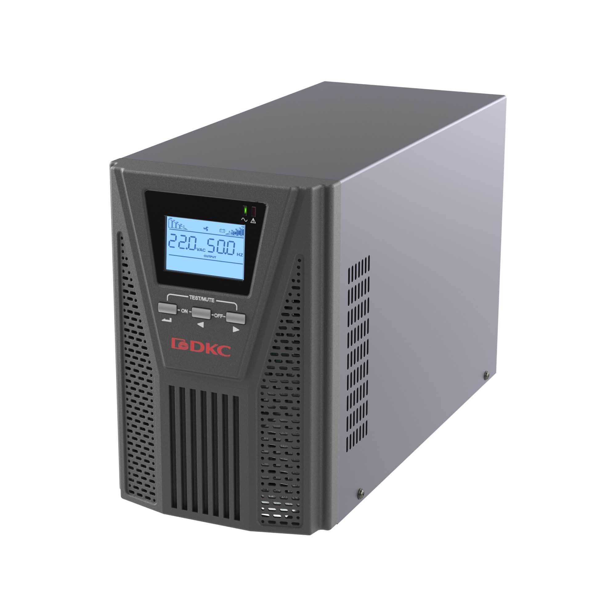Источник бесперебойного питания DKC Online, Small Tower, 1000 ВА/900 Вт, 1/1, 2xSchuko, EPO, USB, RS-232, RJ45, з/у 6А, без АКБ