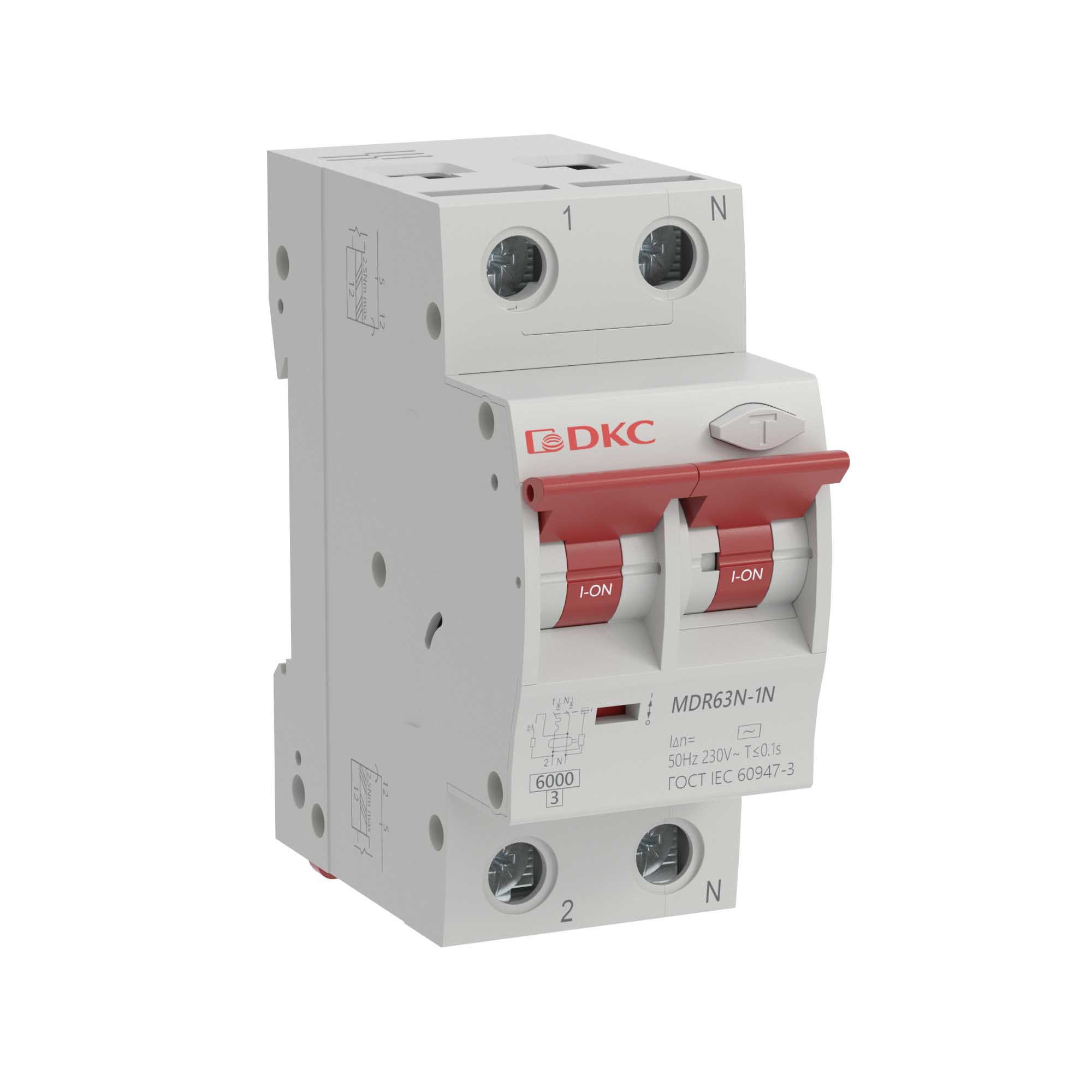 Выключатель дифференциального тока YON max типа MDR, 1P+N, 100mA, 40A, хар-ка C, 6kA, тип А. купить с доставкой по РФ