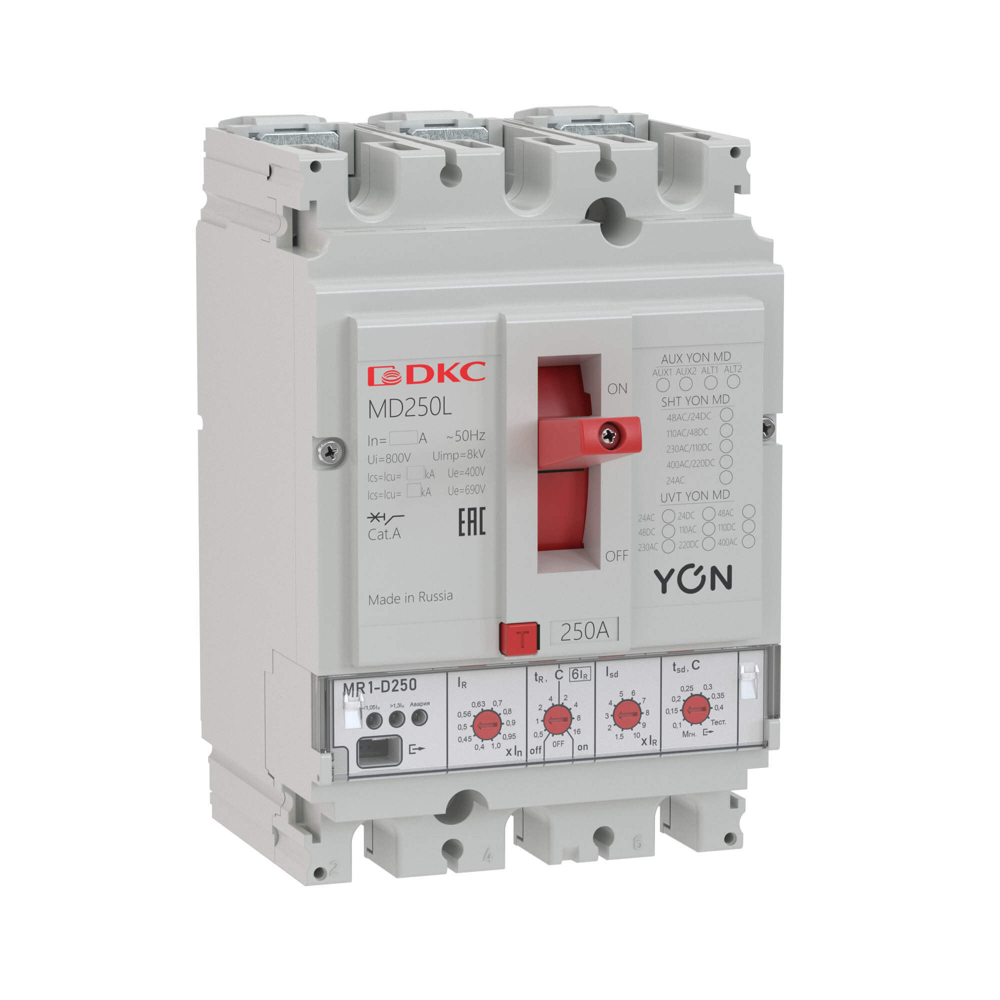Выключатель автоматический DKC YON MD160 3P 160А 65kA Ir 0.4...1xIn Isd 1.5...10xIn