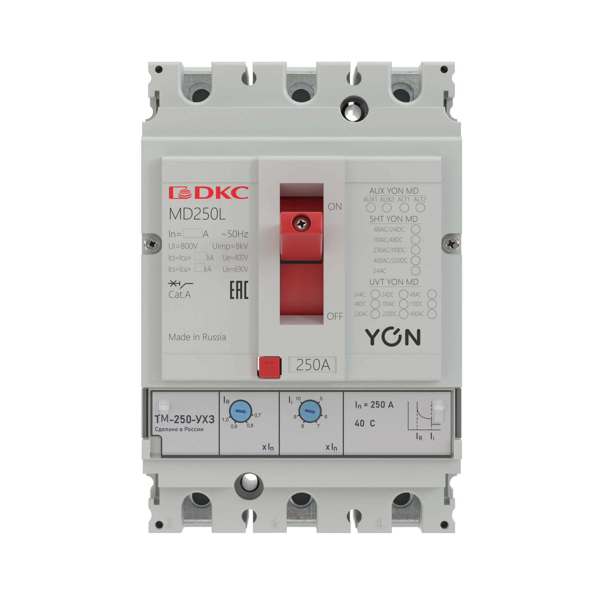 Выключатель автоматический DKC YON MD250 3P 80А 40kA Ir 0.7...1xIn заказать со складов по всей России