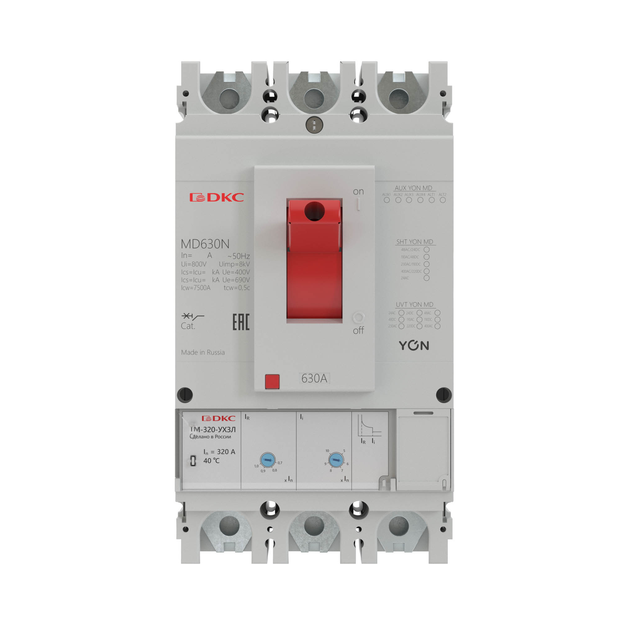 Выключатель автоматический DKC YON MD630 3P 630А 65kA Ir 0.4...1xIn Isd 1.5...10xIn заказать со складов по всей России