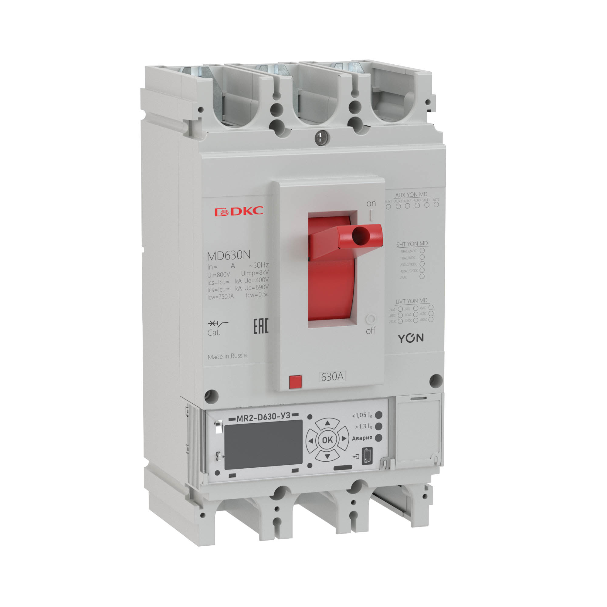 Выключатель автоматический DKC YON MD630 3P 630А 65kA Ir 0.4...1xIn Isd 1.5...10xIn