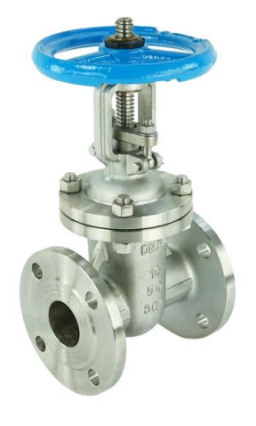 Задвижка клиновая 30нж41нж DN.ru GVWR3131M-2W-F-S Ду200 Ру16 фланцевая, с выдвижным шпинделем, корпус - сталь CF8, уплотнение - METAL, управление - штурвал