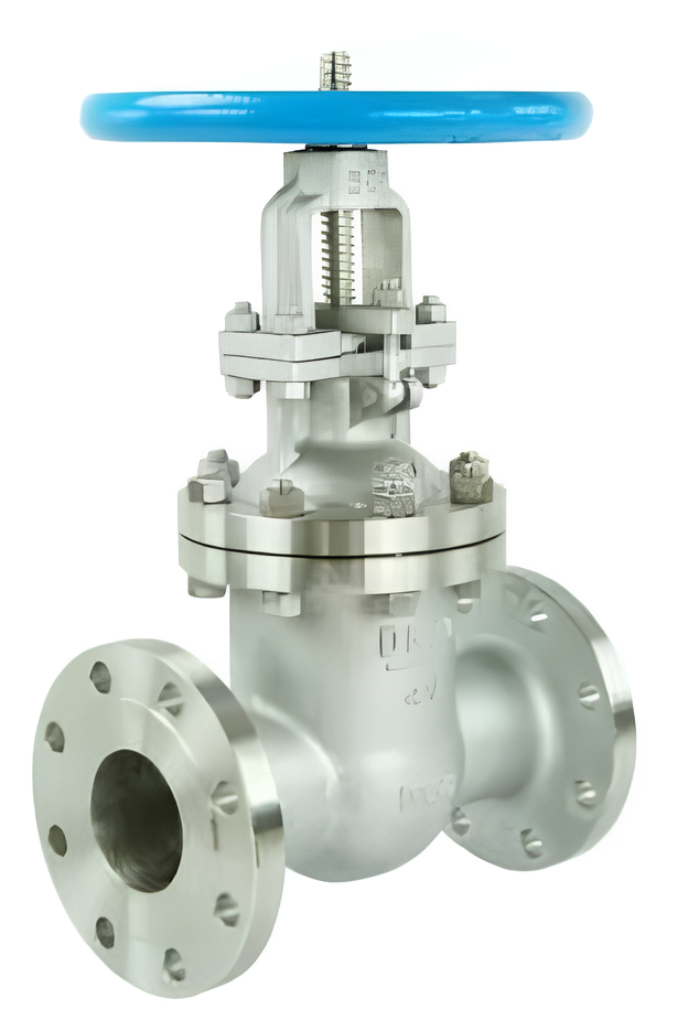 Задвижка клиновая 30нж64нж DN.ru GVWR3131M-2W-F-S Ду100 Ру25 фланцевая, корпус - нержавеющая сталь 304, уплотнение - металл, со штурвалом и выдвижным штоком GAIR купить с доставкой по РФ