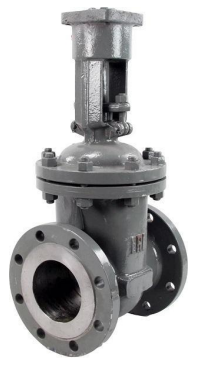 Задвижка клиновая 30с941нж DN.ru GVWR2121M-2W-F-ОСТ Ду250 Ру16 фланцевая, корпус - сталь 25Л, материал клина - сталь 25Л, уплотнение - металл, с ОСТ-фланцем, с голым штоком GAIR, крутящий момент 270