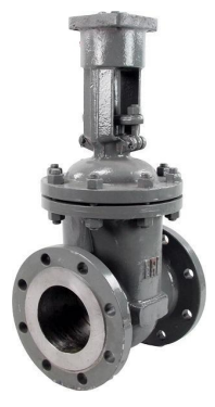 Задвижка клиновая 30нж941нж DN.ru GVWR2424M-2W-F-ОСТ Ду50 Ру16 фланцевая, корпус - сталь 12Х18Н9ТЛ, материал клина - сталь 12Х18Н9ТЛ, уплотнение - металл, с ОСТ-фланцем, с голым штоком GAIR, крутящий момент 90