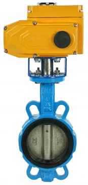 Затвор дисковый поворотный DN.ru WBV1413E-2W-Fb-H Ду150 Ру16, корпус - чугун GGG50, диск - чугун GGG40, уплотнение - EPDM, с электроприводом DN.ru QT-N-015EM-B1-220VAC-У1 220В (0-10В)