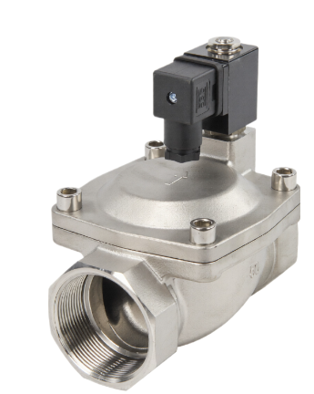 Клапан электромагнитный DN.ru VS431-NT-NC-220VAC 1 1/2" Ду40 Ру16, соленоидный двухходовой, корпус - нержавеющая сталь 304, уплотнение - NBR, резьбовой, нормально-закрытый, пилотный, катушка - 220В купить с доставкой по РФ