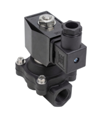 Клапан электромагнитный DN.ru VS541-NT-NC-24VDC 1" Ду25 Ру7, соленоидный двухходовой, корпус - пластик PA66, уплотнение - NBR, резьбовой, нормально-закрытый, прямого действия, катушка - 24В купить с доставкой по РФ