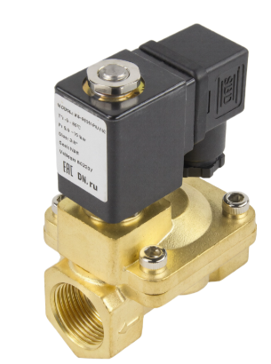 Клапан электромагнитный DN.ru VS400-VT-NC-24VDC 1/2" Ду15 Ру16, соленоидный двухходовой, корпус - латунь, уплотнение - Viton, резьбовой, нормально-закрытый, пилотный, катушка - 24В купить с доставкой по РФ